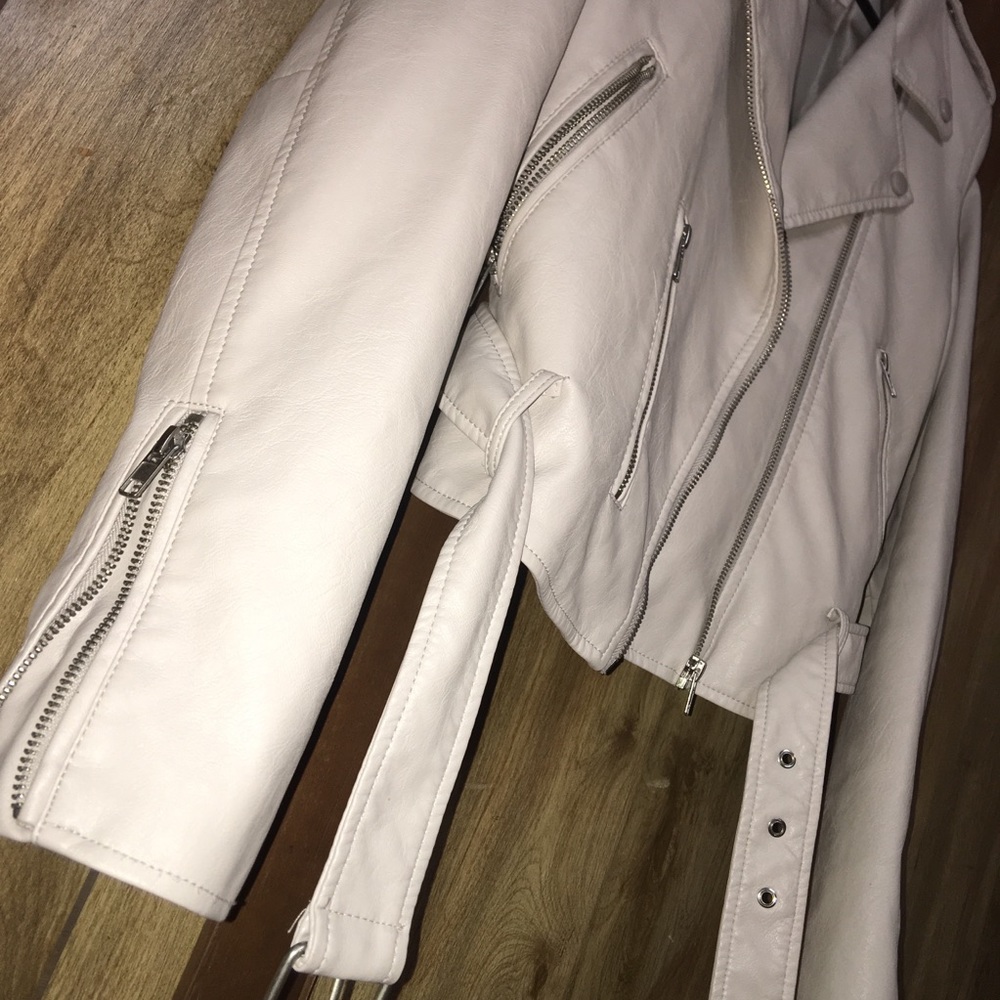 Faux cream leather jacket ADAM LEVINE size M